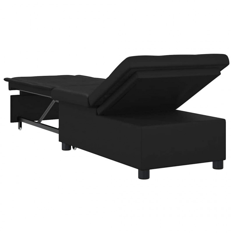 Rozkładana sofa Czarny 194 x 67 x 82 cm Mikrofibra
