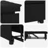 Rozkładana sofa Czarny 194 x 67 x 82 cm Mikrofibra