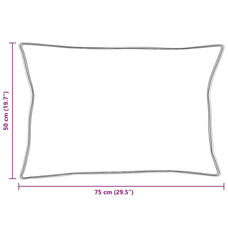 Poduszka z poduszką 2 pcs Biały 50 x 75 cm bawełna