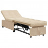 Rozkładana sofa Kremowy 194 x 67 x 82 cm Mikrofibra