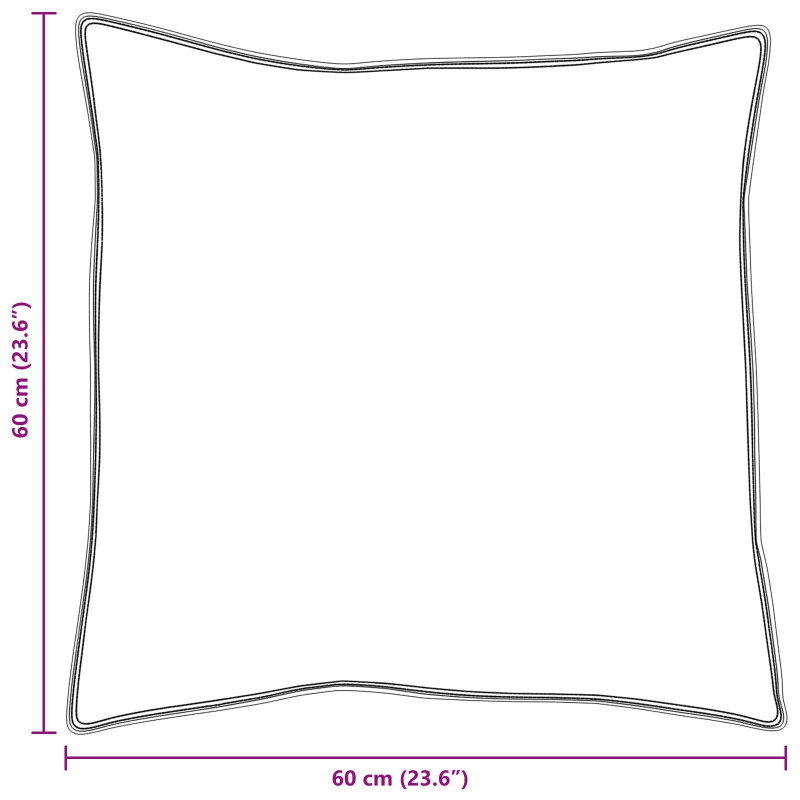Poduszka z poduszką 2 pcs Biały 60 x 60 cm bawełna