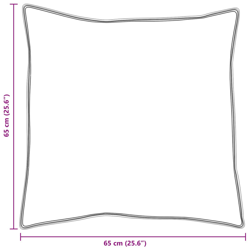 Poduszka z poduszką 2 pcs Biały 65 x 65 cm bawełna