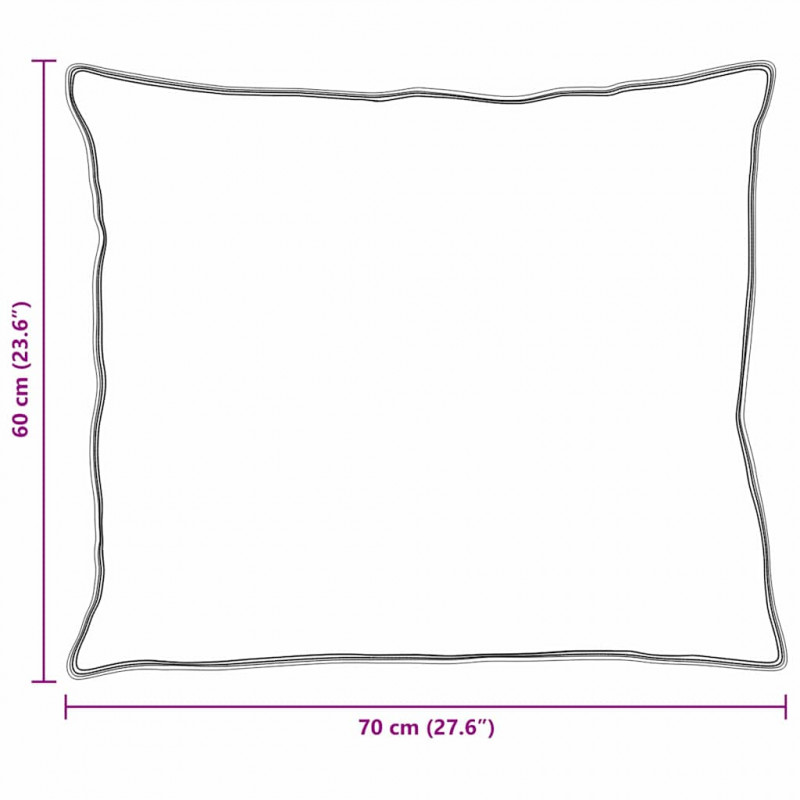 Poduszka z poduszką 2 pcs Biały 60 x 70 cm bawełna