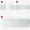 Obrzeża trawnikowe 10 pcs Srebrny 100 x 25 x 0,07 cm