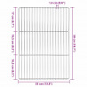 Ruszt grillowy Srebrny 50 x 35 cm Stal nierdzewna