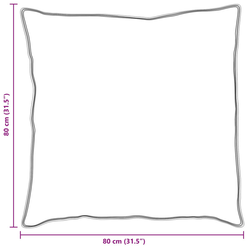 Poduszka z poduszką 2 pcs Biały 80 x 80 cm bawełna