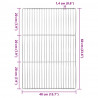 Ruszt grillowy Srebrny 60 x 40 cm Stal nierdzewna