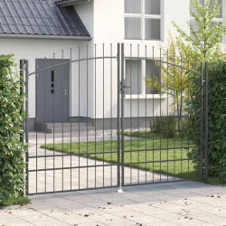 Brama Podwójna Z blokadą Woerden Szary 400 x 199.5 cm Stal