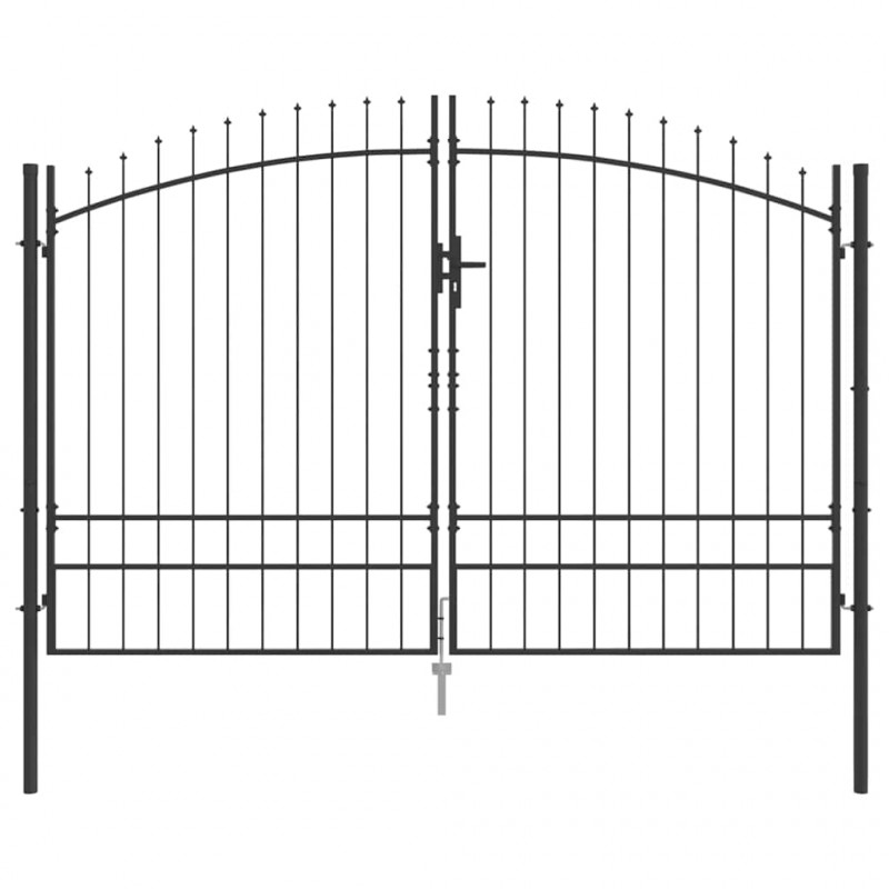Brama Podwójna Z blokadą Woerden Szary 400 x 199.5 cm Stal