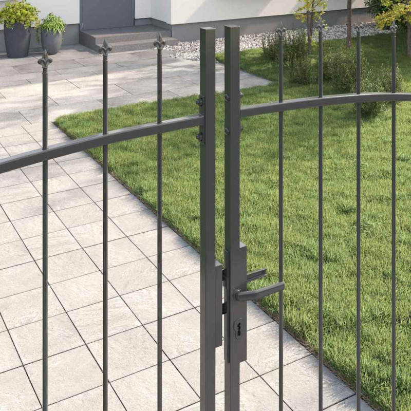 Brama Podwójna Z blokadą Woerden Szary 400 x 199.5 cm Stal