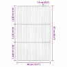 Ruszt grillowy Srebrny 67 x 40 cm Stal nierdzewna
