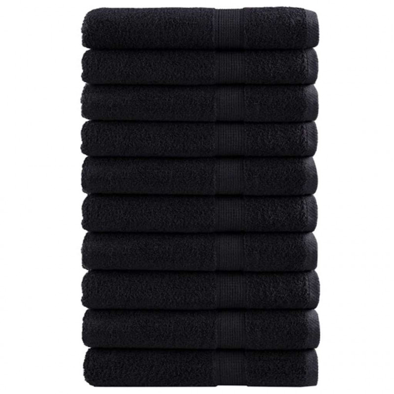 Ręcznik Gościnny SOLUND 25 pcs Czarny 80 x 200 cm 550 gsm
