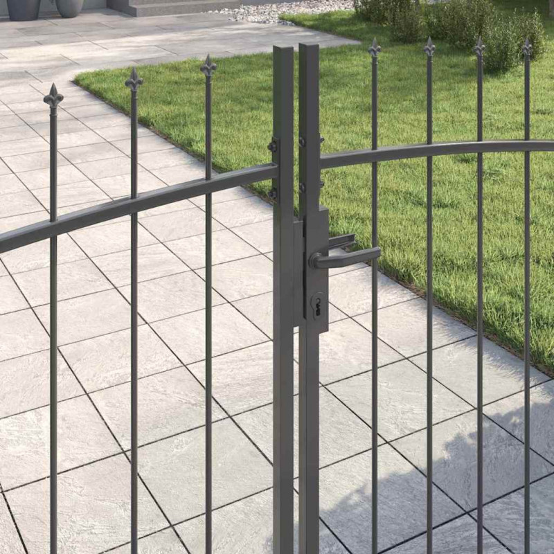 Brama Podwójna Z blokadą Woerden Szary 400 x 199.5 cm Stal