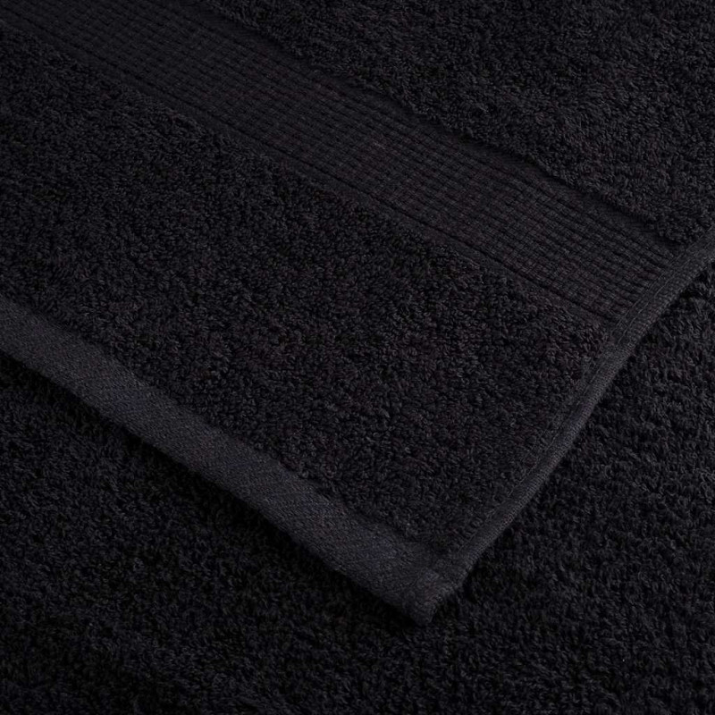Ręcznik Gościnny SOLUND 25 pcs Czarny 80 x 200 cm 550 gsm