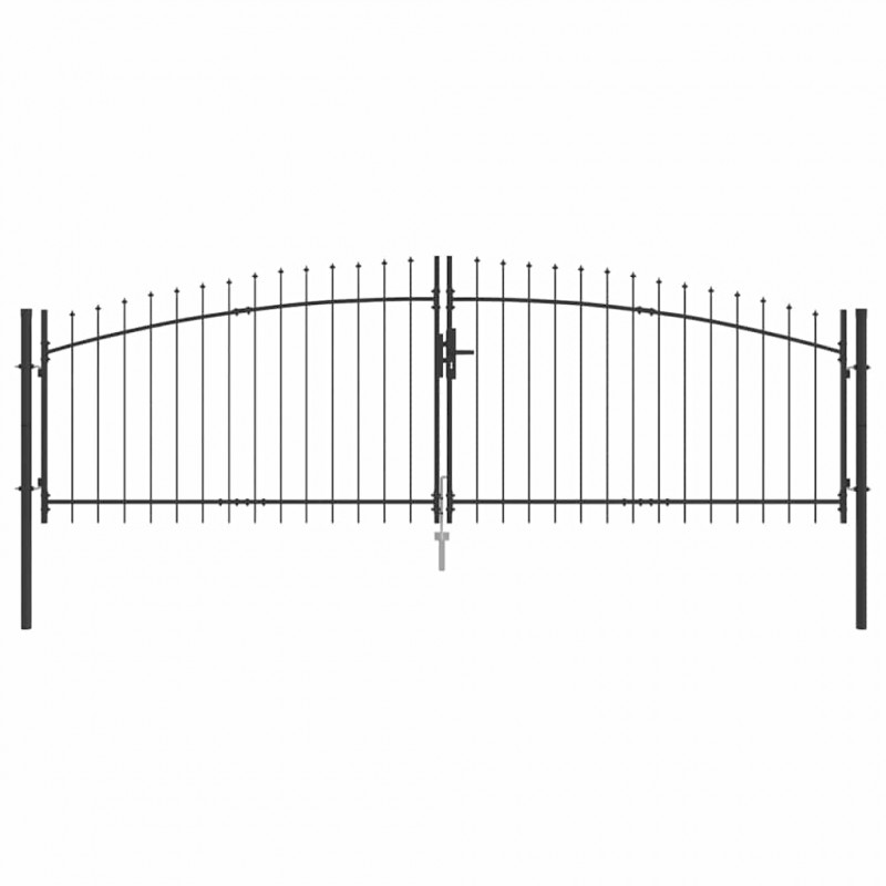 Brama Podwójna Z blokadą Woerden Szary 400 x 199.5 cm Stal