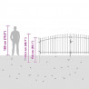Brama Podwójna Z blokadą Woerden Szary 400 x 199.5 cm Stal