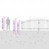 Brama Podwójna Z blokadą Woerden Szary 400 x 199.5 cm Stal
