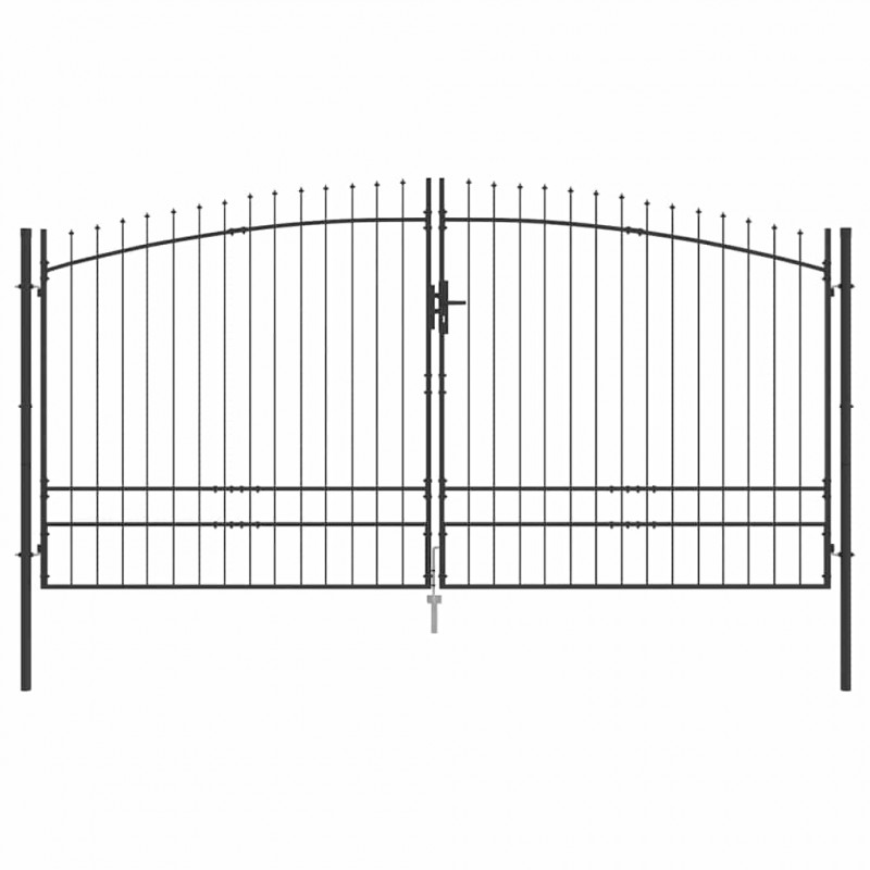 Brama Podwójna Z blokadą Woerden Szary 400 x 199.5 cm Stal