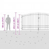 Brama Podwójna Z blokadą Woerden Szary 400 x 199.5 cm Stal