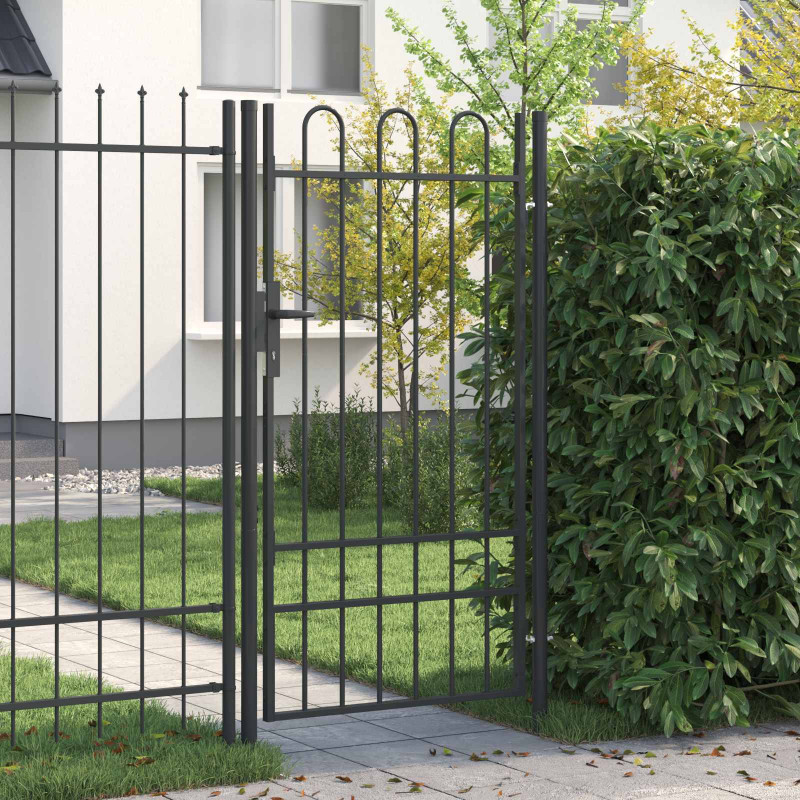 Brama ogrodzeniowa Z blokadą Boxtel Szary 103 x 225 cm
