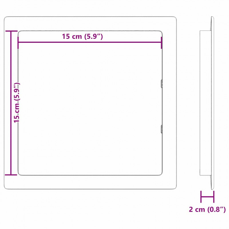 Panele dostępu 2 pcs Biały 15 x 15 cm Plastik ABS