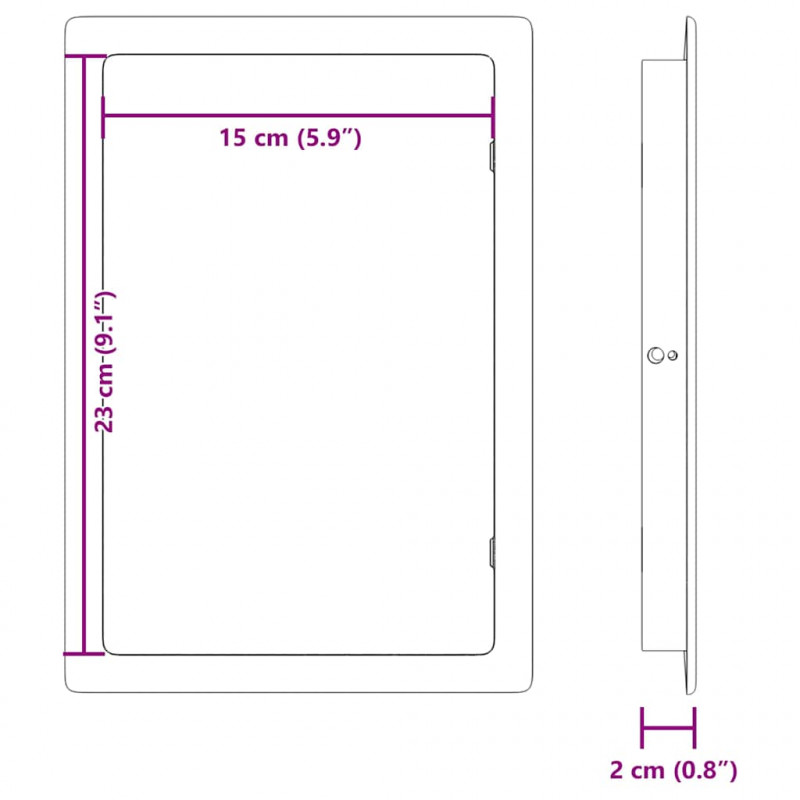 Panele dostępu 2 pcs Biały 15 x 23 cm Plastik ABS