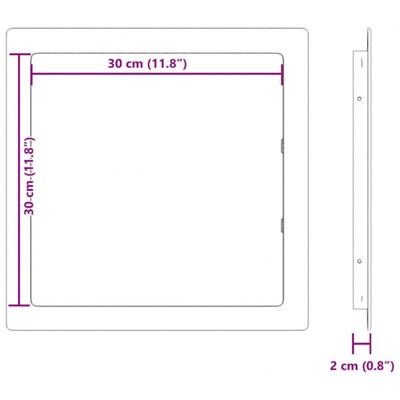 Panele dostępu Biały 30 x 30 cm Plastik ABS