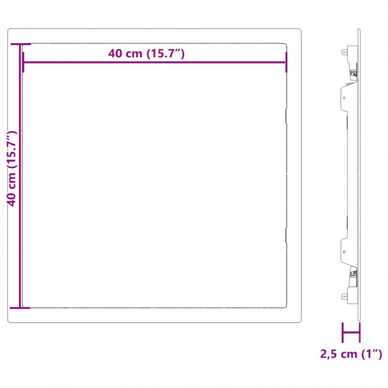 Panele dostępu Biały 40 x 40 cm Plastik ABS