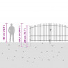 Brama ogrodowa Z blokadą Woerden Szary 100 x 400 cm Stal