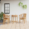 Krzesło 2 pcs Brązowy 63 x 58 x 89 cm Lite drewno teakowe