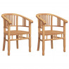 Krzesło 2 pcs Brązowy 63 x 58 x 89 cm Lite drewno teakowe