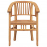 Krzesło 2 pcs Brązowy 63 x 58 x 89 cm Lite drewno teakowe