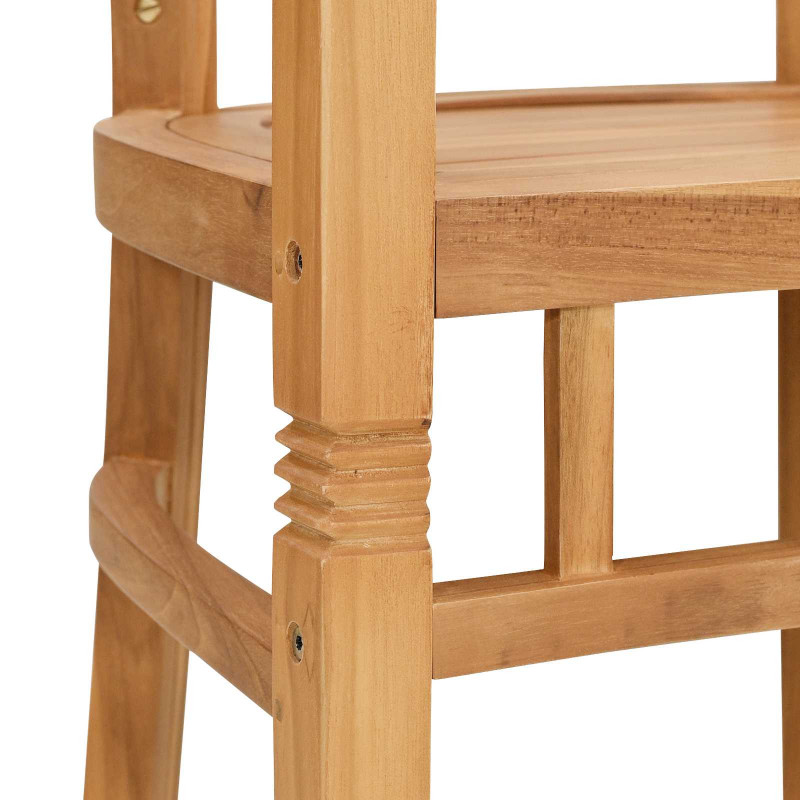 Krzesło 2 pcs Brązowy 63 x 58 x 89 cm Lite drewno teakowe