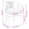 Krzesło 2 pcs Brązowy 63 x 58 x 89 cm Lite drewno teakowe