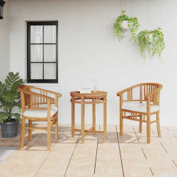Krzesło 2 pcs Brązowy 63 x 58 x 89 cm Lite drewno teakowe