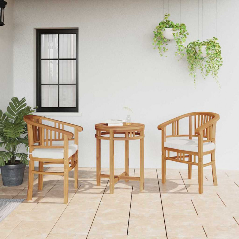 Krzesło 2 pcs Brązowy 63 x 58 x 89 cm Lite drewno teakowe