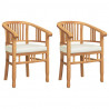 Krzesło 2 pcs Brązowy 63 x 58 x 89 cm Lite drewno teakowe