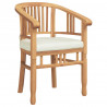 Krzesło 2 pcs Brązowy 63 x 58 x 89 cm Lite drewno teakowe