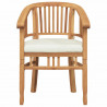 Krzesło 2 pcs Brązowy 63 x 58 x 89 cm Lite drewno teakowe