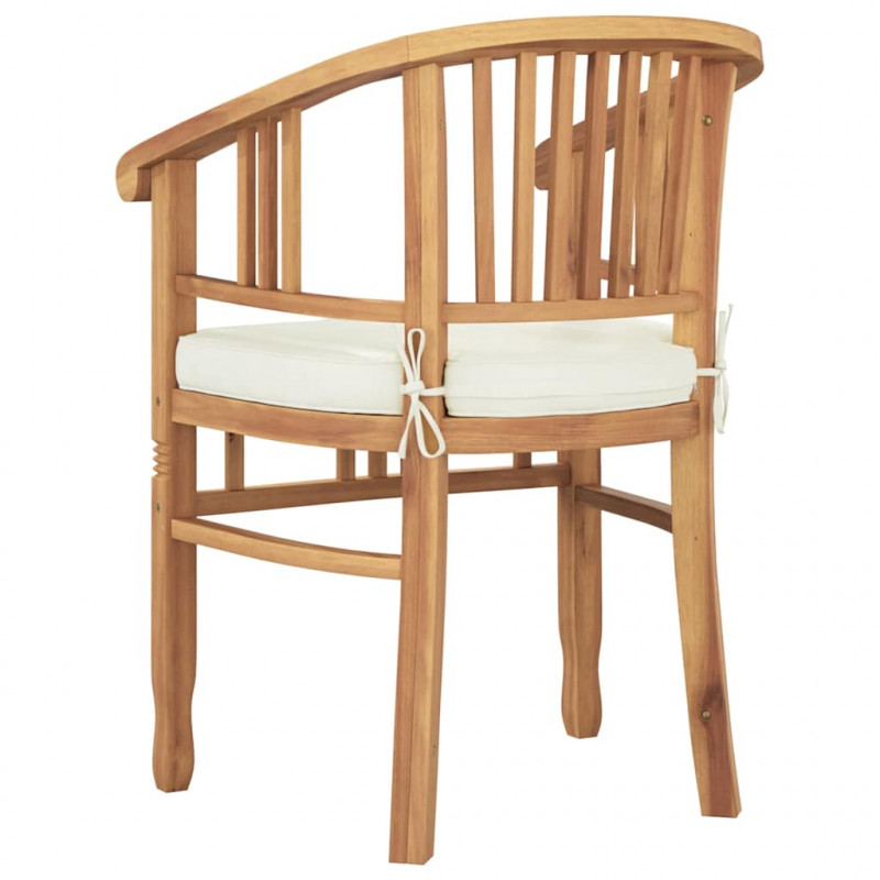 Krzesło 2 pcs Brązowy 63 x 58 x 89 cm Lite drewno teakowe