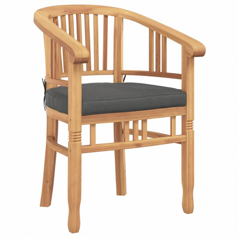 Krzesło 2 pcs Brązowy 63 x 58 x 89 cm Lite drewno teakowe