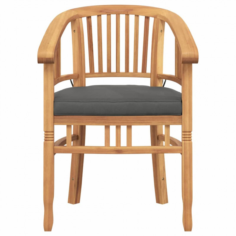 Krzesło 2 pcs Brązowy 63 x 58 x 89 cm Lite drewno teakowe