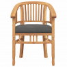 Krzesło 2 pcs Brązowy 63 x 58 x 89 cm Lite drewno teakowe