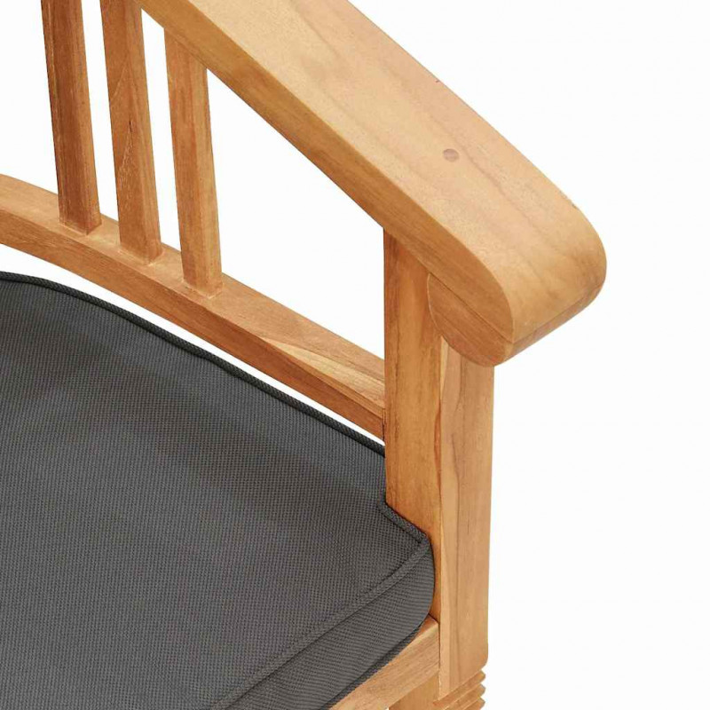 Krzesło 2 pcs Brązowy 63 x 58 x 89 cm Lite drewno teakowe
