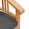 Krzesło 2 pcs Brązowy 63 x 58 x 89 cm Lite drewno teakowe