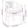 Krzesło 2 pcs Brązowy 63 x 58 x 89 cm Lite drewno teakowe