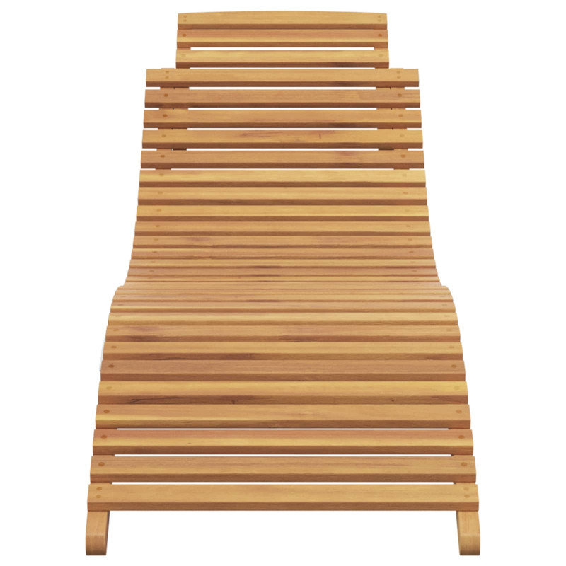 Leżak Brązowy 198 x 55 x 58,5 cm Lite drewno teakowe