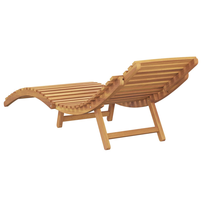 Leżak Brązowy 198 x 55 x 58,5 cm Lite drewno teakowe