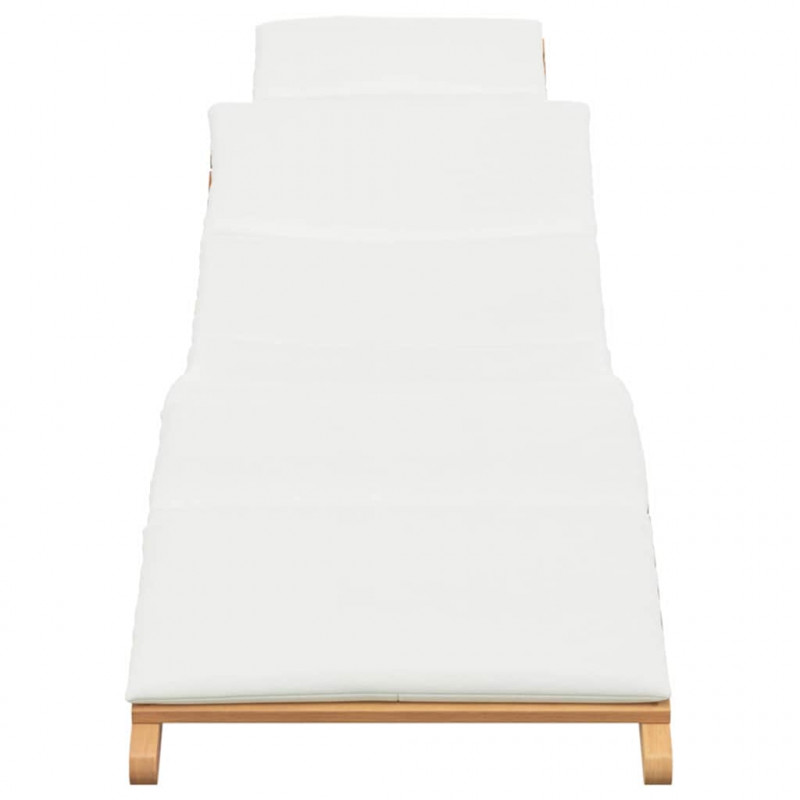 Leżak ogrodowy Brązowy 198 x 55 x 58,5 cm Lite drewno teakowe