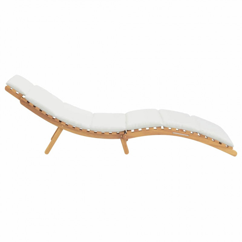 Leżak ogrodowy Brązowy 198 x 55 x 58,5 cm Lite drewno teakowe